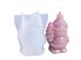 Molde silicona Papa Noel con pino 